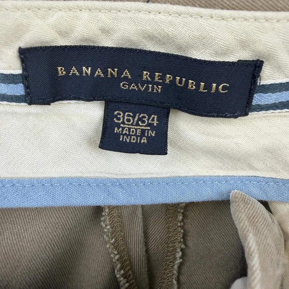 Banana‎ Republic Pants Mens 36x31 Beige Straight Fit Gavin Chino Casual Office